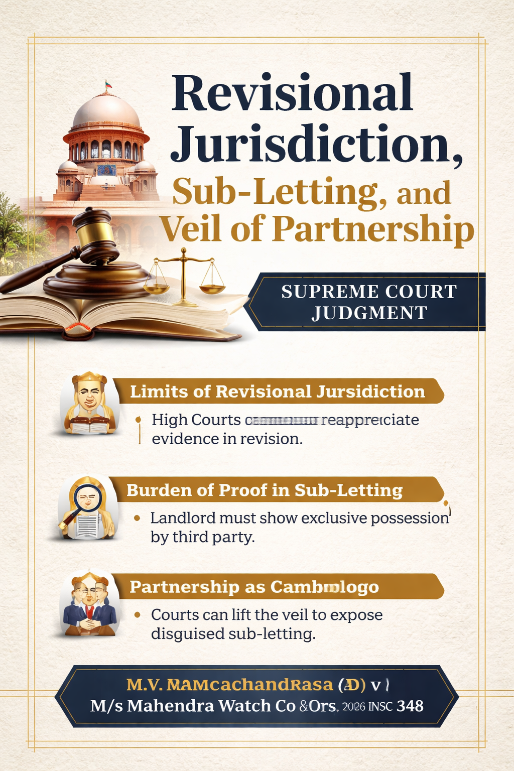 Revisional Jurisdiction Sub Letting and the Veil of Partnership A Detailed Analysis of the Supreme Court 2026 Judgment