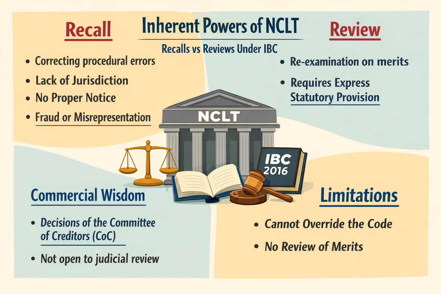 Inherent Powers of NCLT Scope, Limitations and the Recall vs Review Debate under IBC