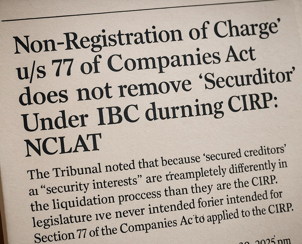 Non-Registration-of-Charge-under-Section-of-the-Companies-Act-does-not-Remove-Secured-Creditor-Status-under-ibc-NCLAT