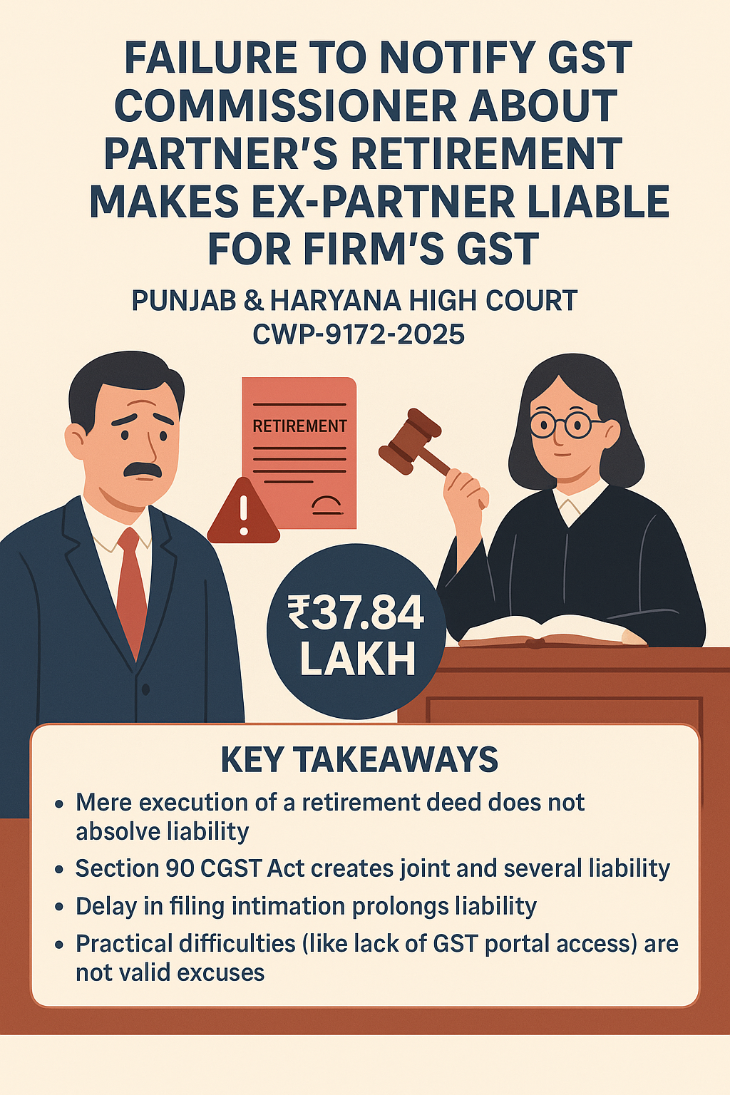 Failure to Notify GST Commissioner About Partner's Retirement Makes Ex-Partner Liable