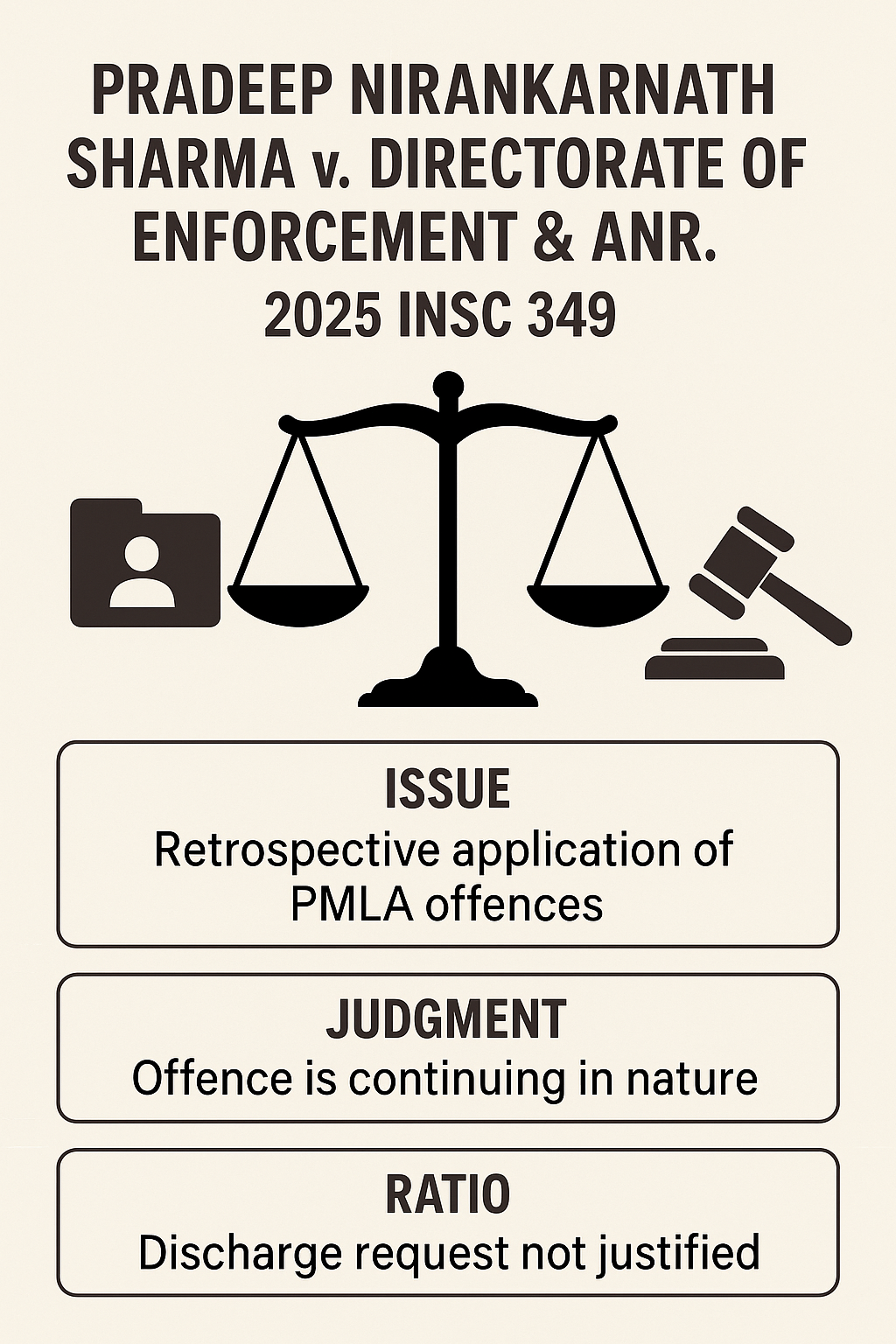 Supreme Court on Retrospective Application of PMLA Offences and Scope of Discharge
