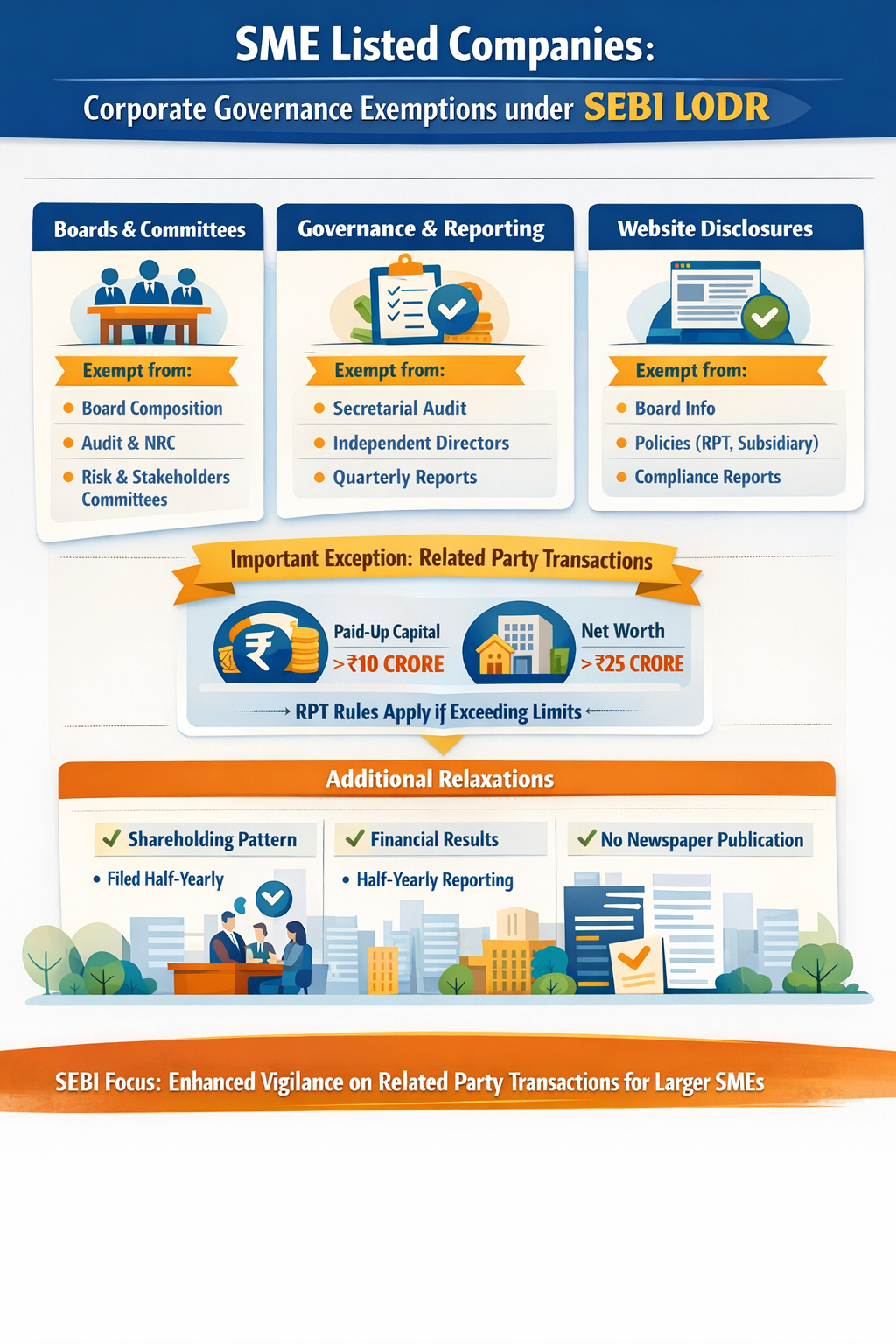 Corporate Governance Exemptions for SME Exchange Listed Companies under SEBI LODR