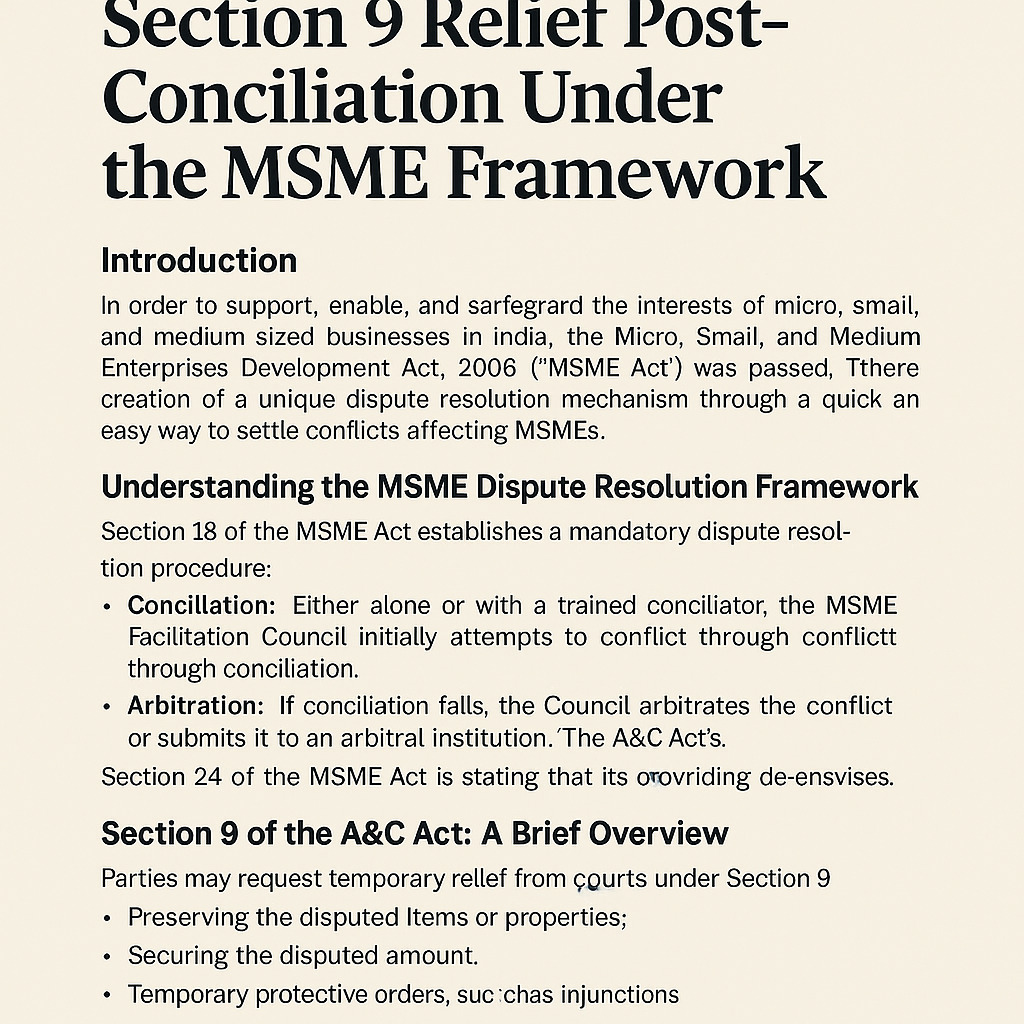 No-Easy-Route-to-Courts-Section-9-Relief-Post-Conciliation-Under-the-MSME-Framework