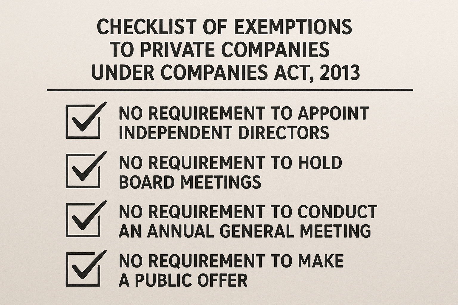 checklist-of-exemptions-to-private-companies-under-companies-act-2013
