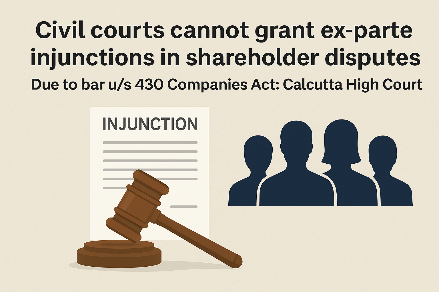 Civil courts cannot grant ex-parte injunctions in shareholder disputes — Calcutta High Court 
