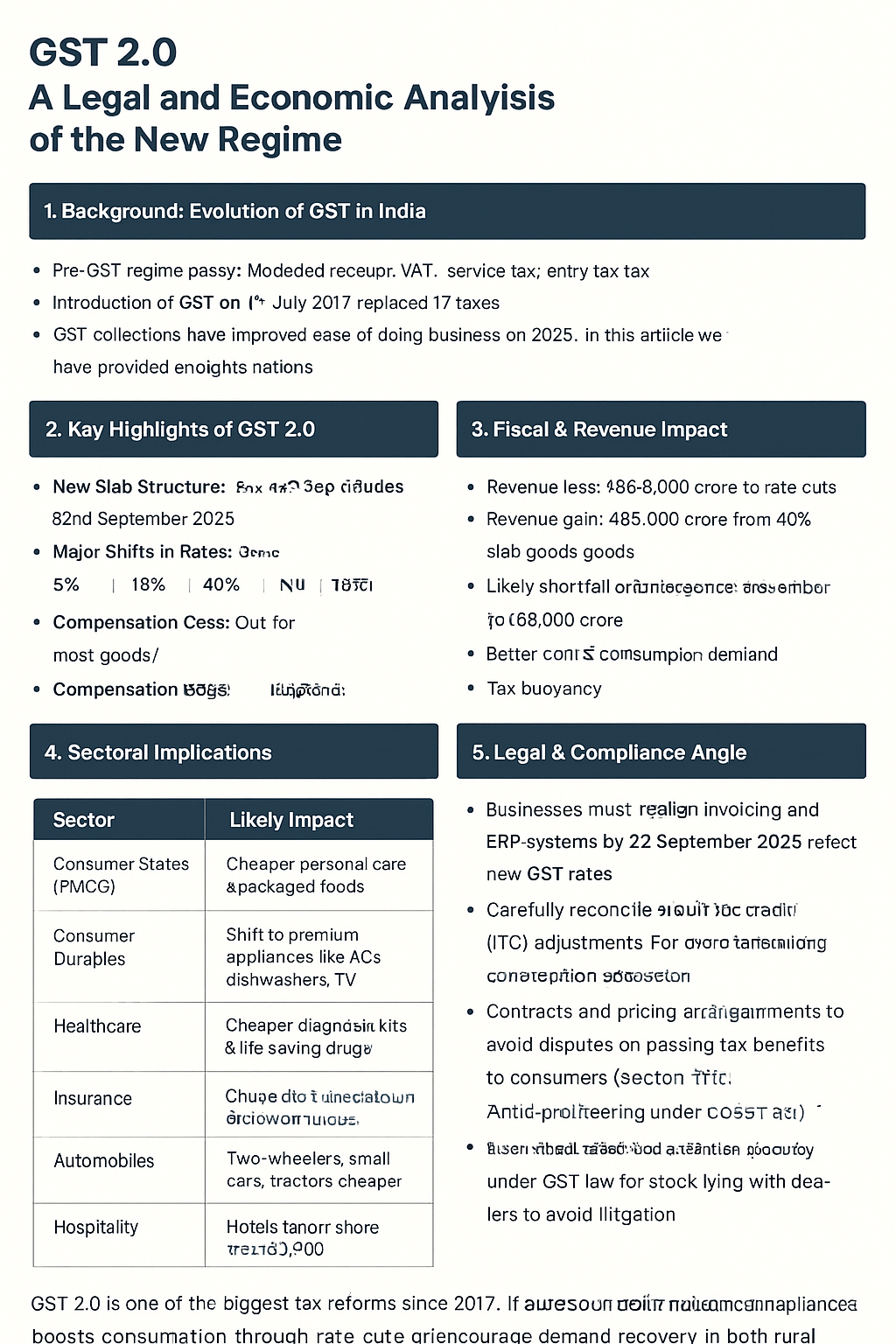 GST 2.0: A Legal and Economic Analysis of the New Regime