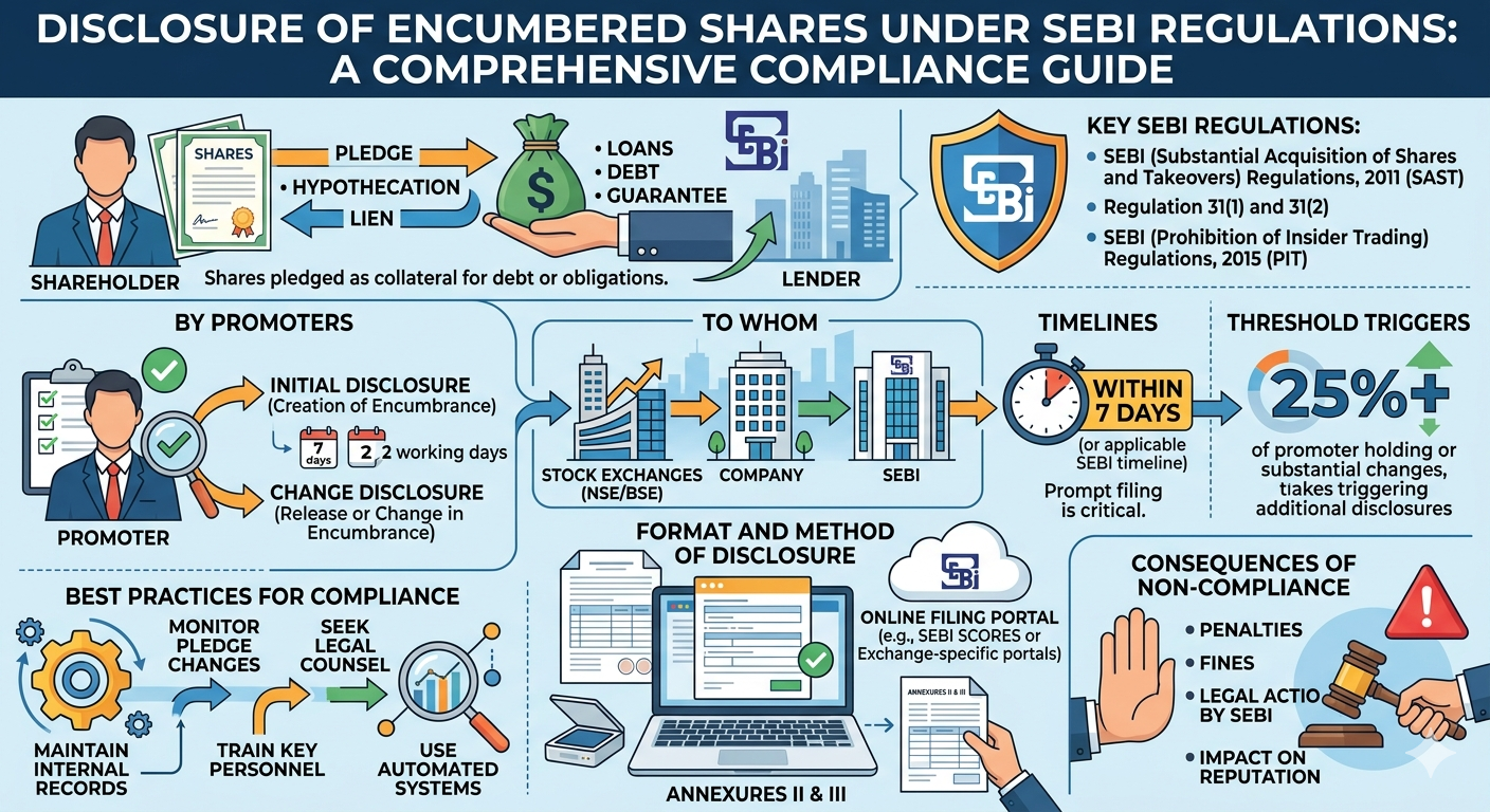 Disclosure of Encumbered Shares under SEBI Regulations: A Comprehensive Compliance Guide