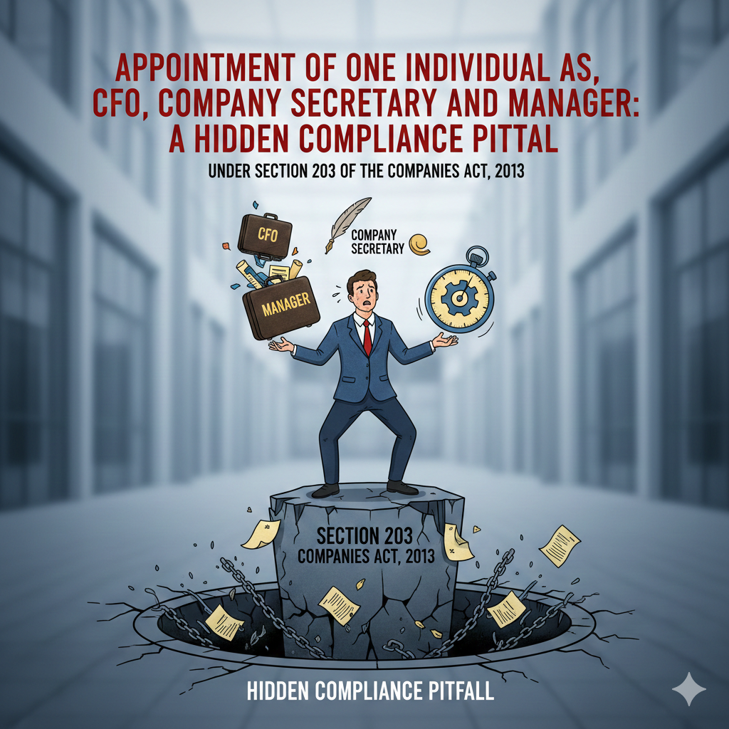 Appointment of One Individual as CFO, Company Secretary and Manager