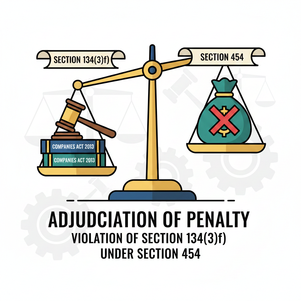 Adjudication of Penalty Under Section 454 for Violation of Section 134(3)(f) of the Companies Act, 2013