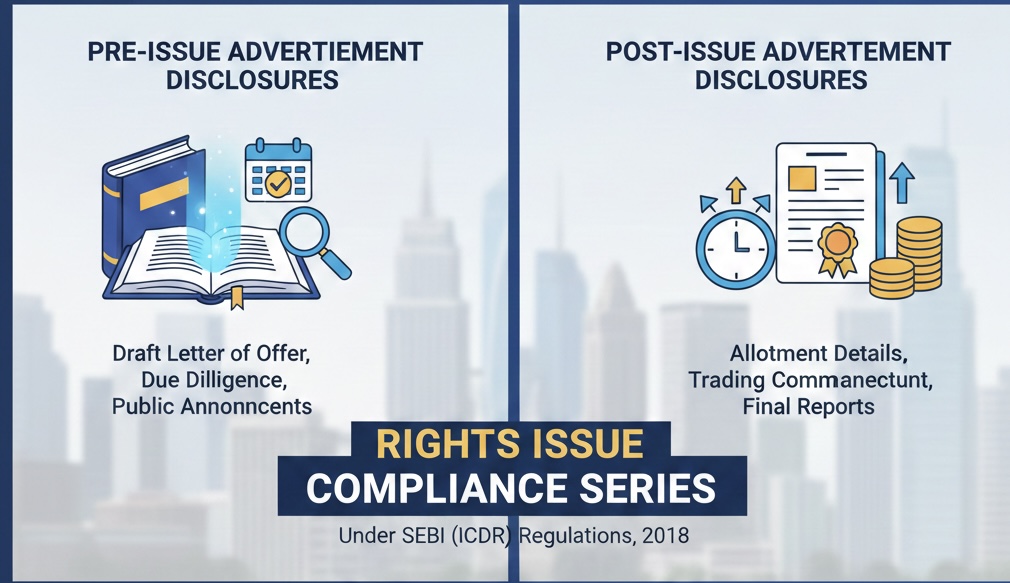 Pre-Issue and Post-Issue Advertisement Disclosures under SEBI (ICDR) Regulations, 2018
