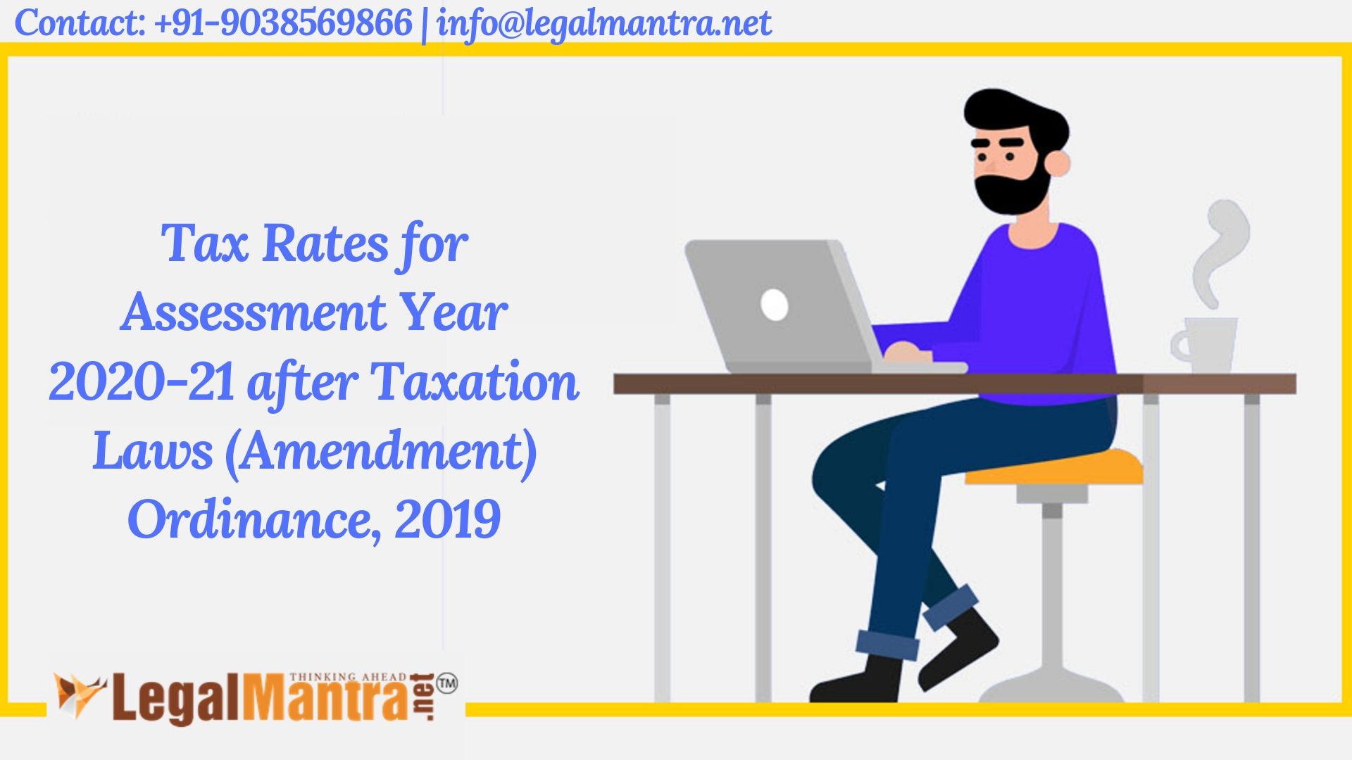 Tax Rates for Assessment Year 2020-21 after Taxation Laws (Amendment) Ordinance, 2019